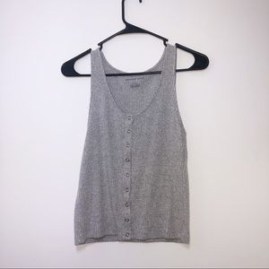 Gray tank crop top